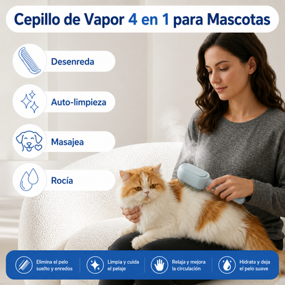 LumiaSteam™ | Cepillo de Vapor para Mascotas