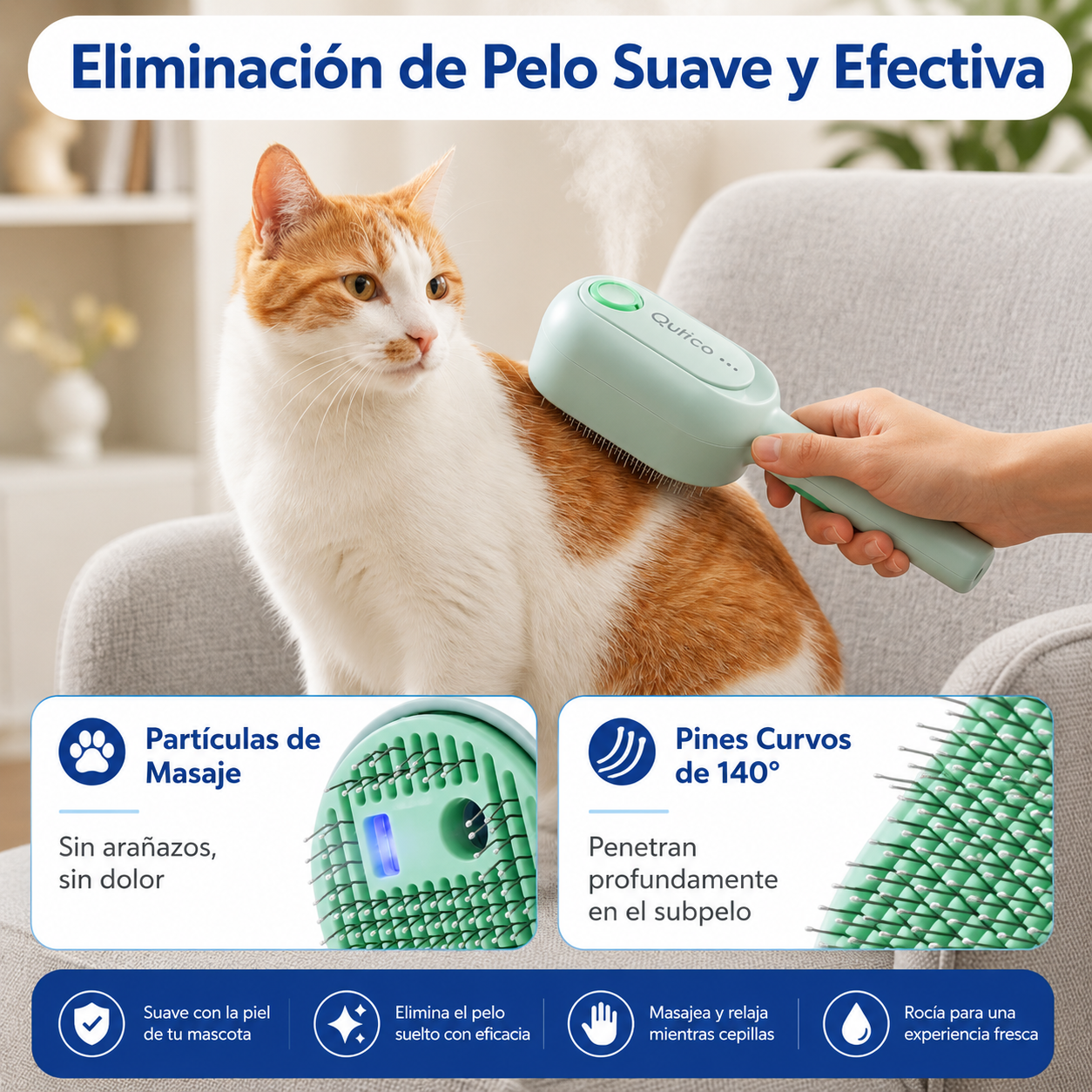 LumiaSteam™ | Cepillo de Vapor para Mascotas