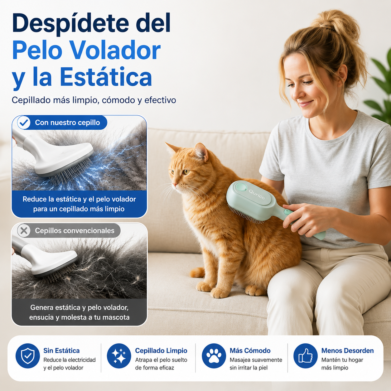 LumiaSteam™ | Cepillo de Vapor para Mascotas