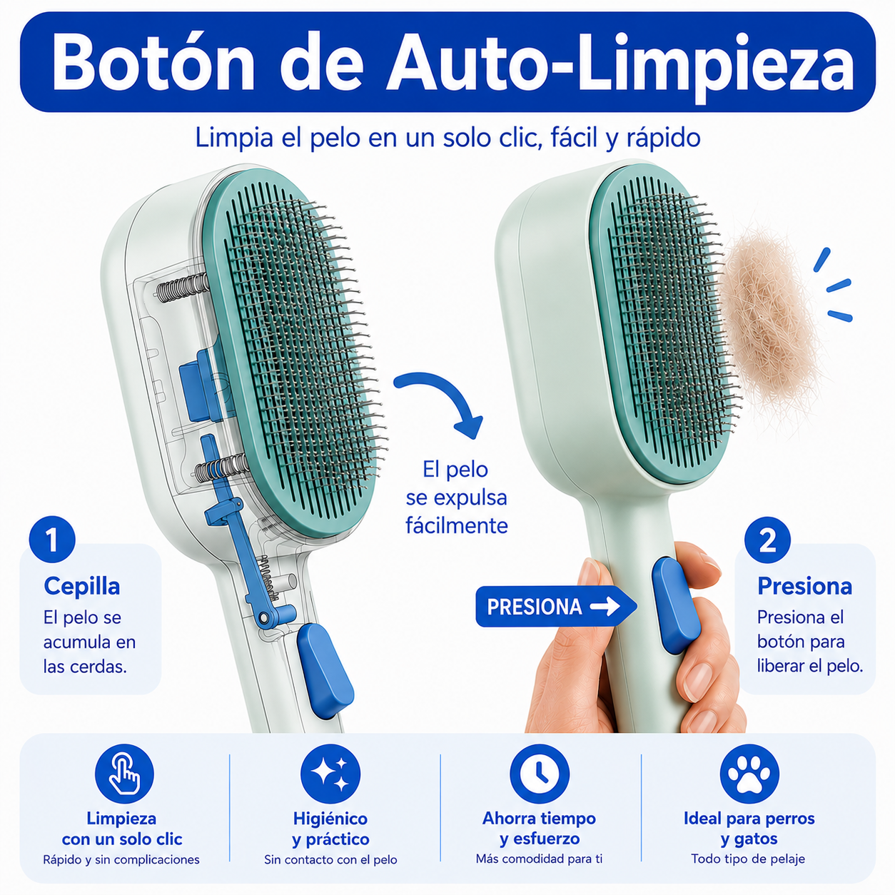 LumiaSteam™ | Cepillo de Vapor para Mascotas