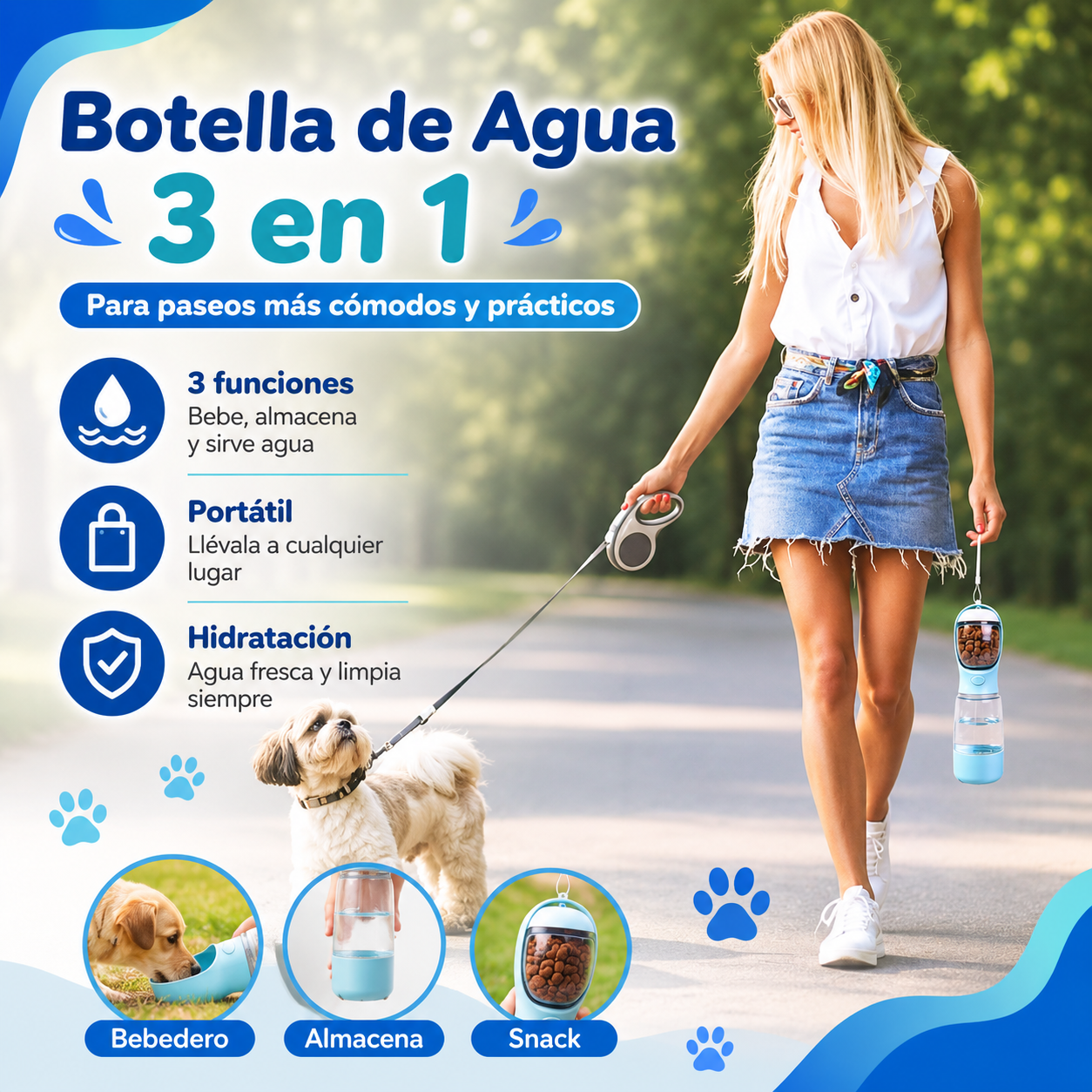 🐾 LumiaHydro™ | Dispensador Portátil de Agua para Mascotas
