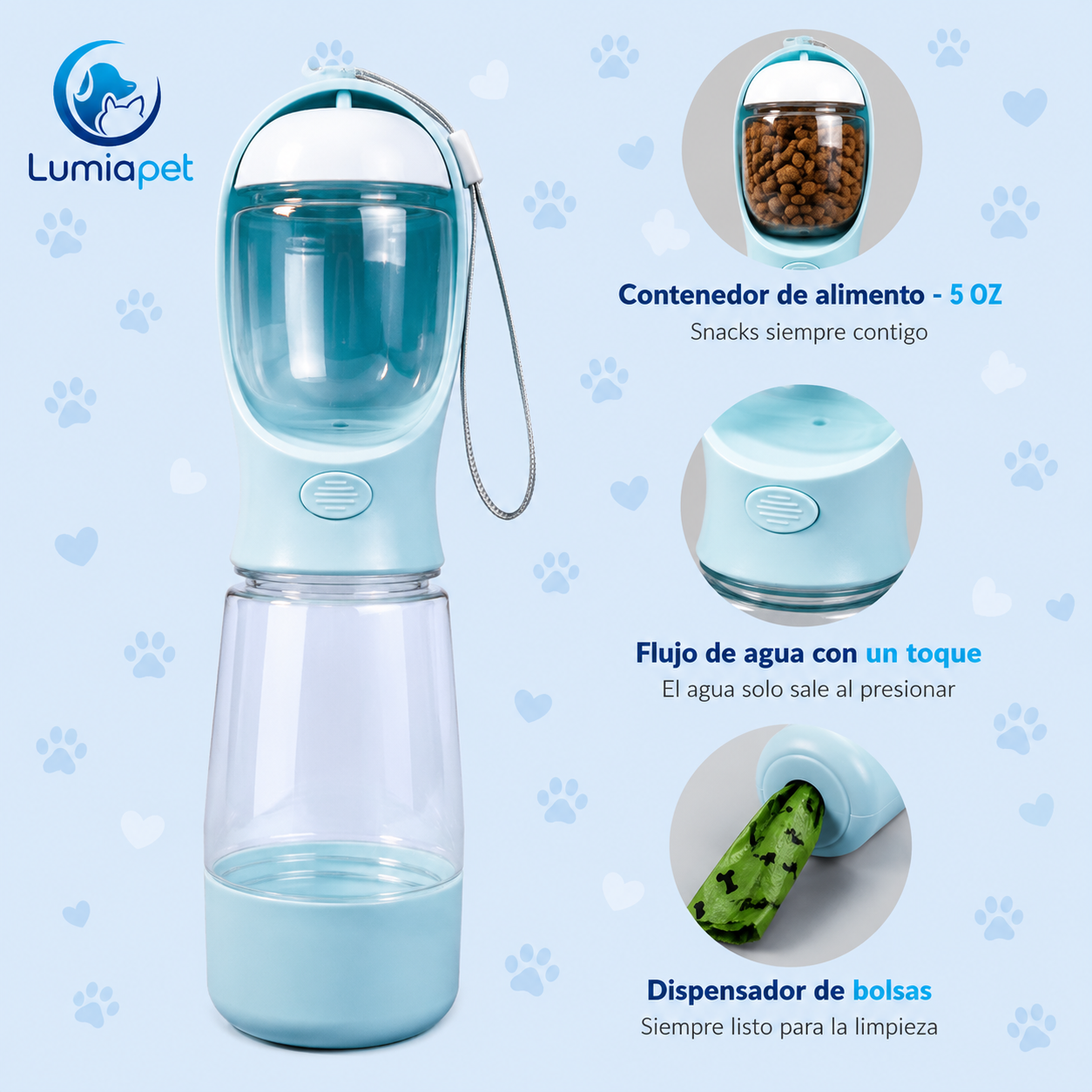 🐾 LumiaHydro™ | Dispensador Portátil de Agua para Mascotas